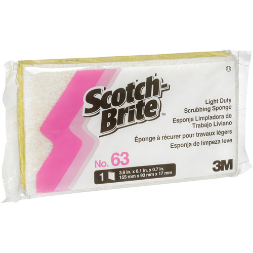 Scotch-Brite Light-Duty Scrub Sponge, Cellulose/Scrubbing, 3-1/2" W x 6" L Fastek