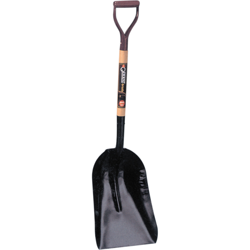 Grain & Coal Scoop Shovel, Wood, Tempered Steel Blade, D-Grip Handle, 27-3/4" Length Fastek
