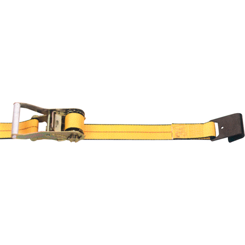Ratchet Straps, Flat Hook, 2" W x 30' L, 3335 lbs. (1513 kg) Working Load Limit Fastek