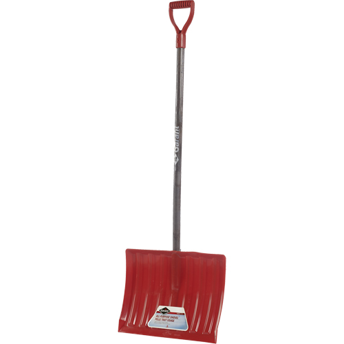 Nordic Snow Shovel, Polypropylene Blade, 17-3/4" Wide, D-Grip Handle Fastek