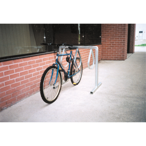 Style Bicycle Rack, Galvanized Steel, 6 Bike Capacity Fastek