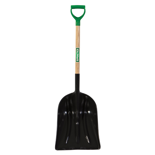 Grain & Coal Scoop Shovel, Wood, Polypropylene Blade, D-Grip Handle, 30-1/4" Length Fastek