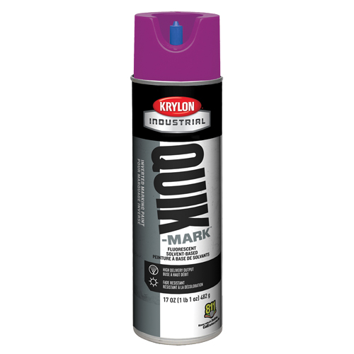 Peinture de marquage industrielle invers&eacute;e &agrave; base de solvant Quik-Mark, 17 oz, Canette a&eacute;rosol Fastek