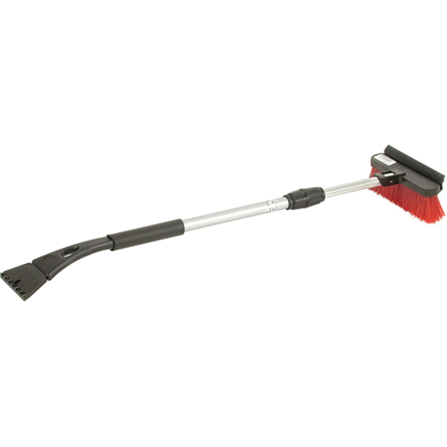 Snow Brooms, Telescopic, Nylon Polyethylene Blade, 36" Long, Red Fastek