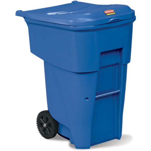 Brute&reg; Roll Out Containers, Curbside, Polyethylene, 95 US gal. Fastek