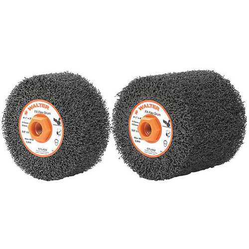 Tambours FX Flex, 4-1/4" dia. x 2" la, 5/8"-11 Arbre, Grain Flex, gros Fastek