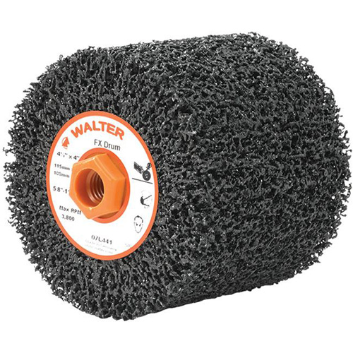 FX Reversible Drum, 4-1/2" Dia., 4" W, 5/8"-11 Arbor, Coarse Grit Fastek