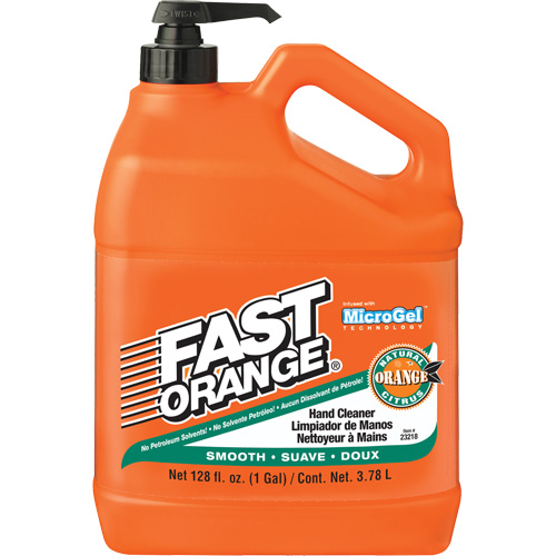 Hand Cleaner, Lotion, 3.78 L, Pump Bottle, Orange Fastek