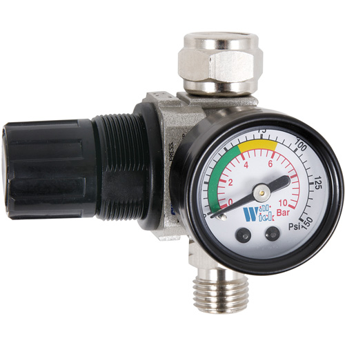 Air Dial Regulator with Gauge for Spray Gun, 1/4" NPT, 135 PSI Max. PSI, Standard Fastek