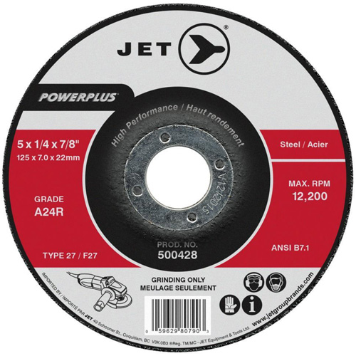 POWERPLUS&reg; Grinding Wheel, 6" x 1/4", 7/8" Arbor, Type 27 Fastek