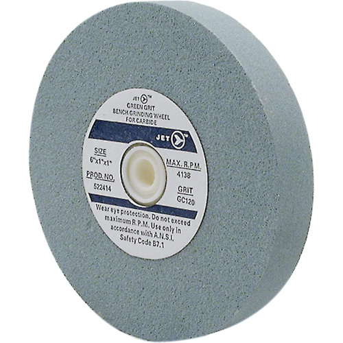 Bench Grinding Wheel, 8" x 1", 1" Arbor, Silicon Carbide Fastek