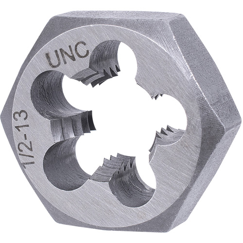 SAE Hex Die, 1" Dia., 1/2"-13NC Thread, Alloy Steel Fastek