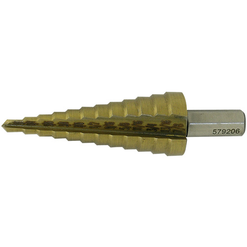 JET-KUT&reg; Super Premium M35 Step Drill, 3/16" - 7/8" , 1/16" Increments, High Speed Steel Fastek