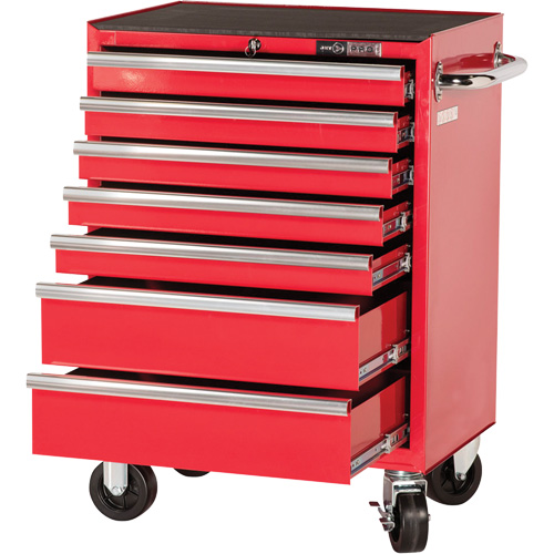 PRC2707 Pro Series Roller Cabinet, 7 Drawers, 27" W x 16" D x Red Fastek