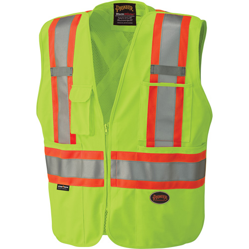 6936 Veste de s&eacute;curit&eacute; d&eacute;tachable en 5 points, Jaune lime haute visibilit&eacute;, 2T-Grand, Polyester Fastek