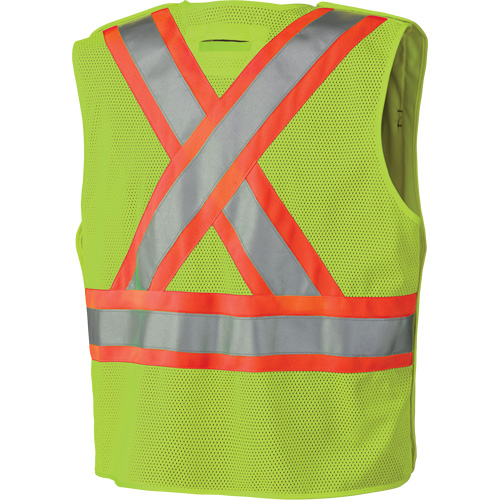 6936 Veste de s&eacute;curit&eacute; d&eacute;tachable en 5 points, Jaune lime haute visibilit&eacute;, 2T-Grand, Polyester Fastek