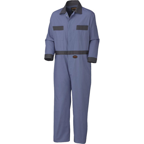 5133T Coveralls with Concealed Brass Buttons, Men's, Navy Blue, Size 42 Fastek