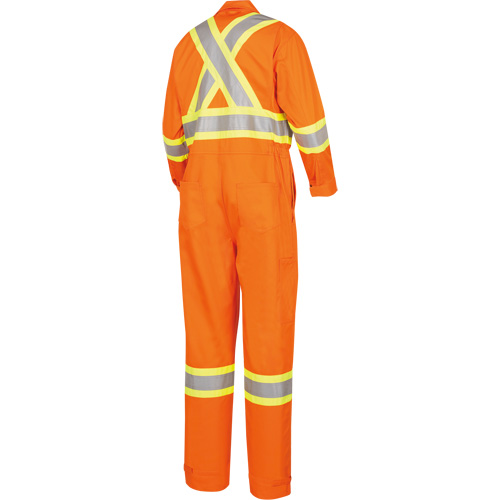 5555 High Visibility FR Rated & Arc Rated Safety Coveralls, Size 36, High Visibility Orange, 11 cal/cm² Fastek