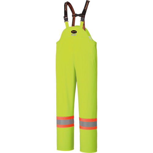 5895 High Visibility Flame Resistant Waterproof Bib Pants, 2X-Large, High Visibility Lime-Yellow Fastek