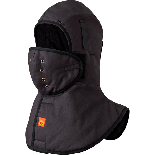 5565A Doublure FR robuste &agrave; col long pour casque, Noir, Coton Fastek