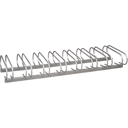 Style Bicycle Rack, Galvanized Steel, 8 Bike Capacity Fastek