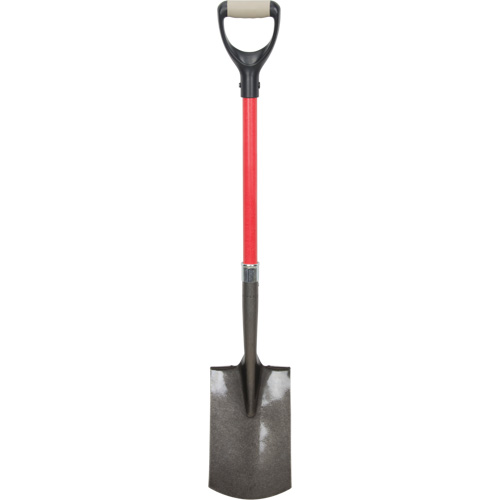 Heavy-Duty Shovels, Fibreglass, Carbon Steel Blade, D-Grip Handle, 30-1/2" Long Fastek
