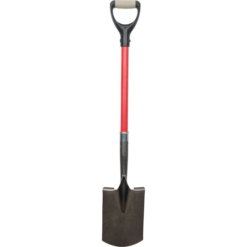 Heavy-Duty Shovels, Fibreglass, Carbon Steel Blade, D-Grip Handle, 30-1/2" Long Fastek