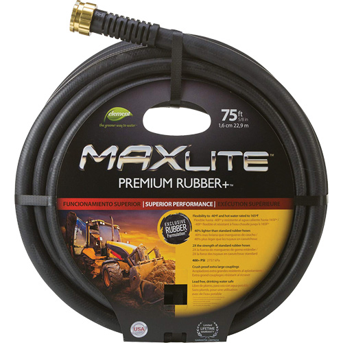 Commercial Duty Hoses, Rubber, 5/8" dia. x 75' Fastek