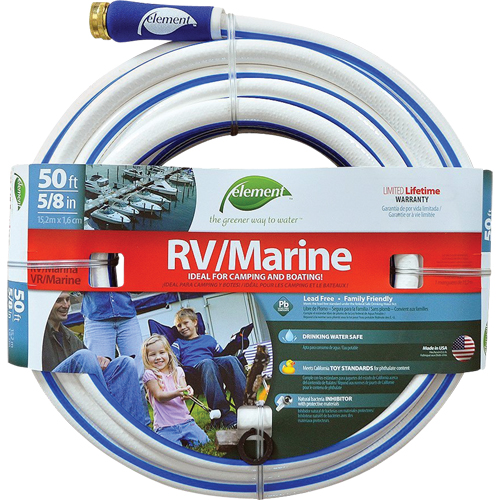 Element Marine & RV Water Hoses, PVC, 5/8" dia. x 50' Fastek