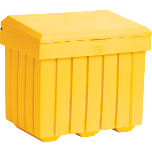 Economy Salt Sand Storage Container, 32" x 23" x 27-1/2", 10 cu. Ft., Yellow Fastek