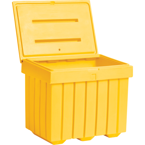 Economy Salt Sand Storage Container, 32" x 23" x 27-1/2", 10 cu. Ft., Yellow Fastek