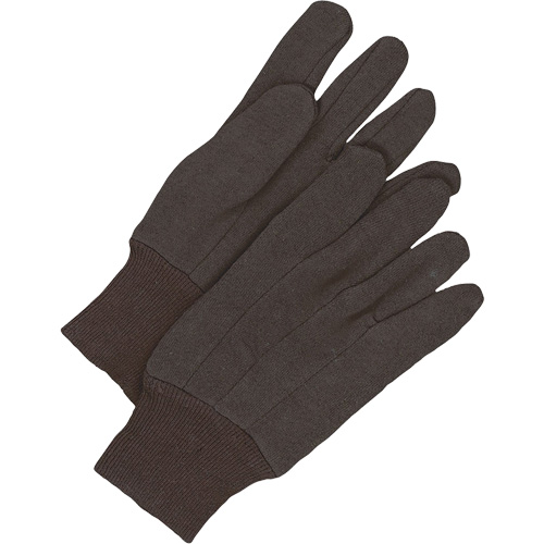 Gants en jersey classiques, Taille unique, Brun, Non doubl&eacute;, Poignet en tricot Fastek