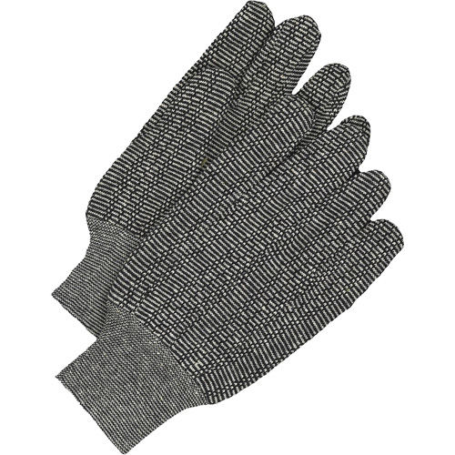 Gants en jersey classiques, Taille unique, Poivre et sel, Non doubl&eacute;, Poignet en tricot Fastek