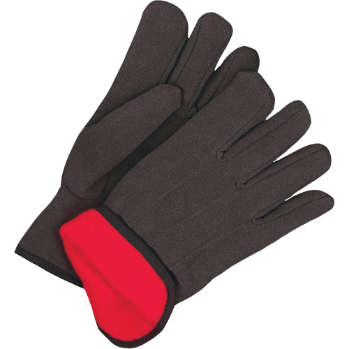 Classic Jersey Gloves, One Size, Black, Red Fleece, Slip-On Fastek