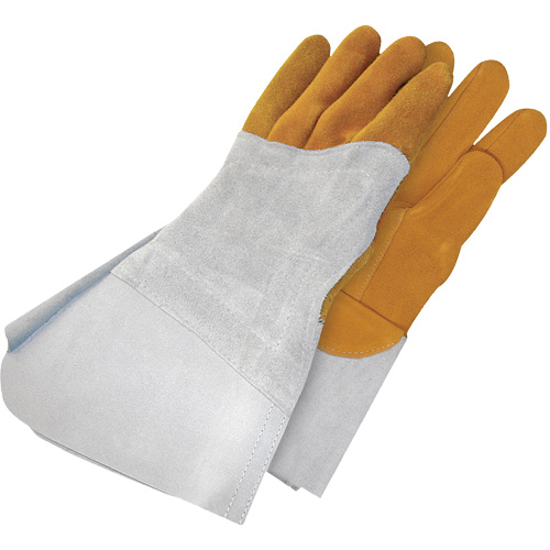 Gander Brand Reverse Grain TIG Welder Gloves, Grain Deerskin, Size 10 Fastek