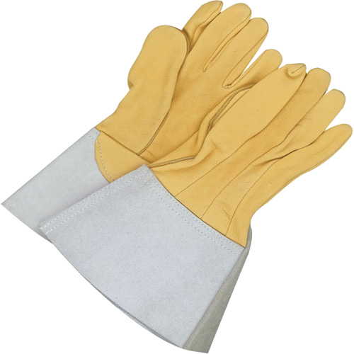 Gander Brand Reverse Grain TIG Welder Gloves, Grain Deerskin, Size 10 Fastek