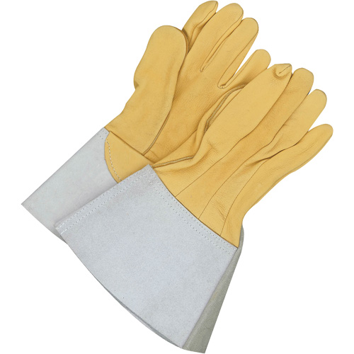 Gander Brand Reverse Grain TIG Welder Gloves, Grain Deerskin, Size 9 Fastek
