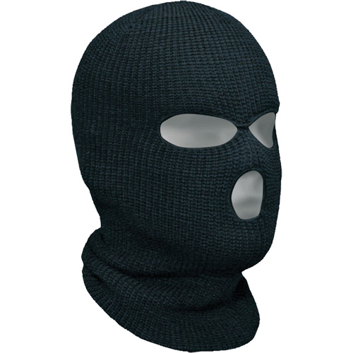 Classic 3-Hole Balaclava, Acrylic, Black Fastek