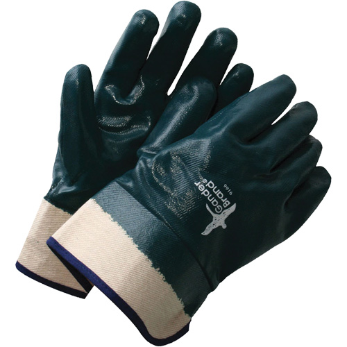 Deny Coated Gloves with Safety Cuffs, One Size, Nitrile Coating, Cotton Shell Fastek