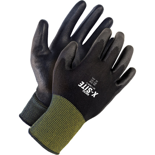 X-Site Coated Gloves, 7, Polyurethane Coating, Nylon Shell Fastek