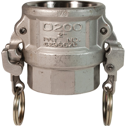 EZ Boss-Lock Cam & Groove Coupler, Stainless Steel, Type D, 1", Female NPT, 250 PSI Fastek