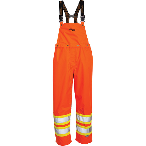 Journeyman&reg; 300D Bib Pants, Polyester, Large, High Visibility Orange Fastek