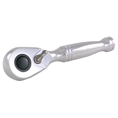 Stubby Quick-Release Ratchet Wrench, 3/8" Drive, Plain Handle Fastek