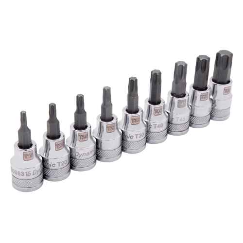 Standard Socket Set, Torx&reg;, 3/8" Drive, 9 Pcs Fastek