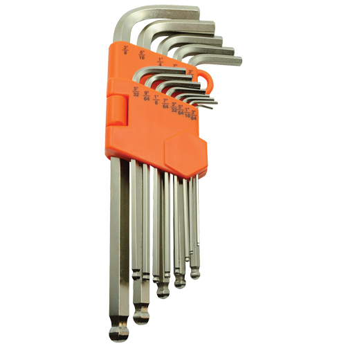 Ball End Hex Key Set, 13 Pcs., Imperial Fastek