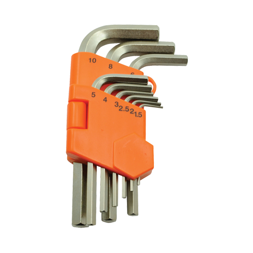 Hex Key Set, 9 Pcs., Metric Fastek