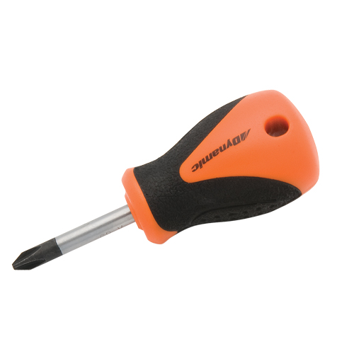 Philips Stubby Screwdriver, #1, 3-4/5" L, Cushion Grip Handle Fastek