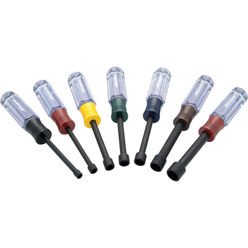 SAE Nut Driver Set with Acetate Handle, 7 Pcs., Non Magnetic, Imperial Fastek