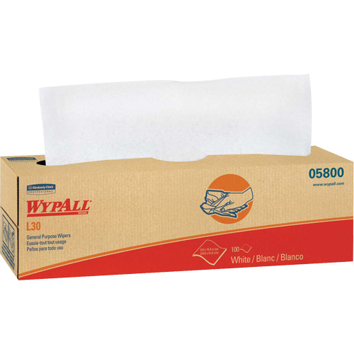 WypAll&reg; L30 General Purpose Towels, All-Purpose, 16-2/5" L x 9-4/5" W Fastek