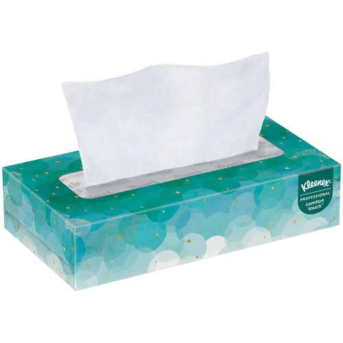 Papier-mouchoir Kleenex, 2 pli, 7,8" lo x 8,3" la, 100 feuilles/boîte Fastek